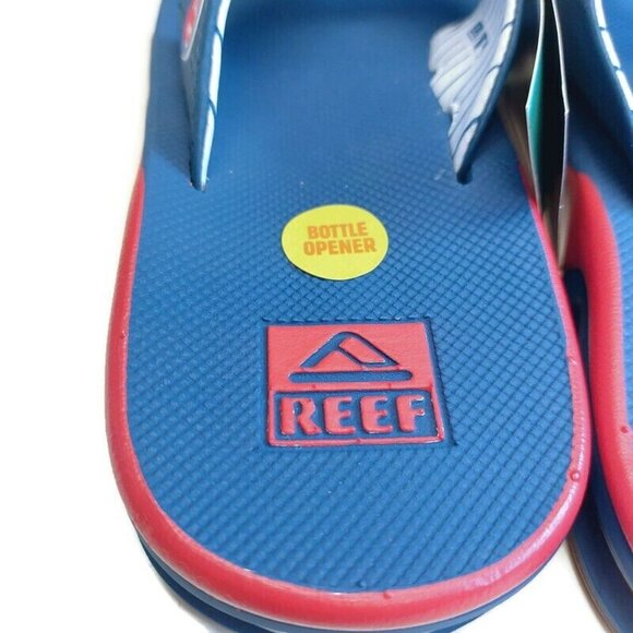 REEF Fanning X MLB Chicago Cubs Bottle Opener Sandals Mens Size 11 Womens 13 - Picture 8 of 12